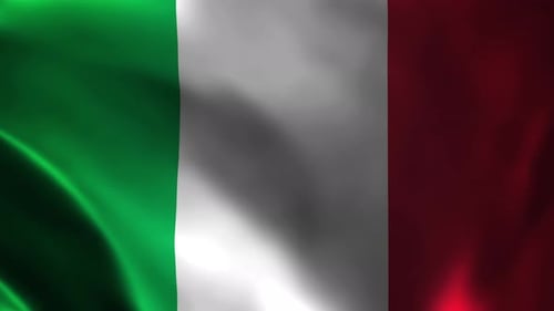Realistic Waving Italian Flag Loop Animation