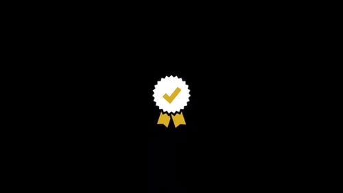 Vídeo de animación del icono del símbolo del premio