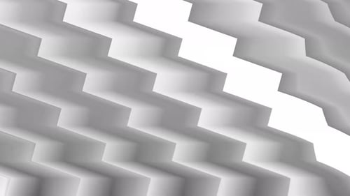 Abstract White Wavy Geometric Pattern Background Loop