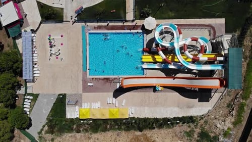 aquapark drone view