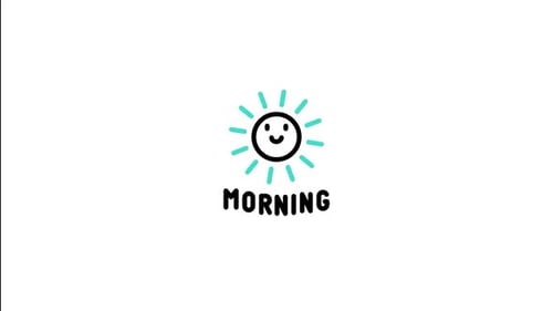 Icône animée du matin
