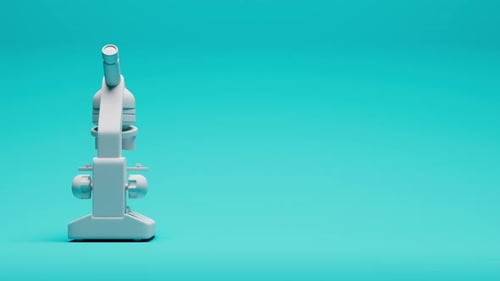 Rotating 3D Microscope Background Loop with Copy Space