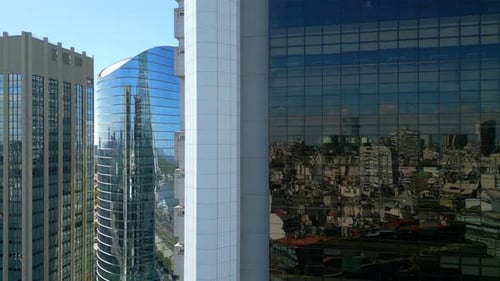 Aerial view of Corporate Buildings on a Sunny Day