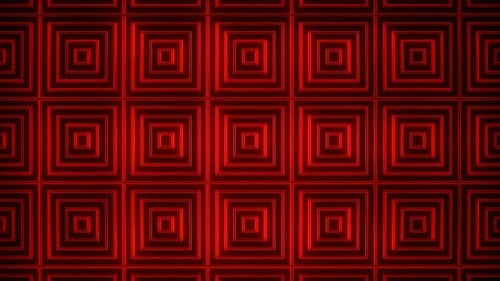 Red On Black Abstract Neon Glowing Square Type Patterns Background Vj Loop Animation In 4K