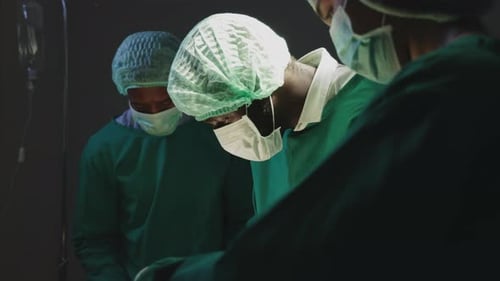 Dedicated Surgical Team Performing Critical Operation