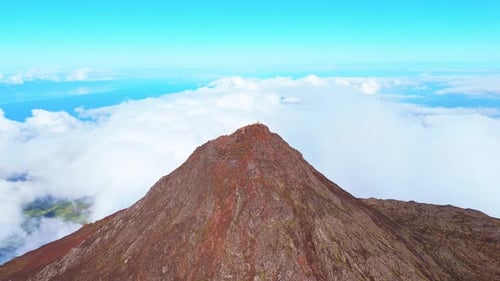 Piquinho Top of Mount Pico Pico Island Azores Portugal Aerial View