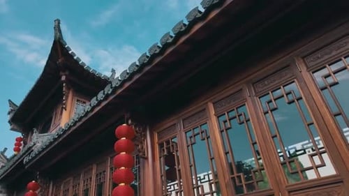 Cinematic View of Chinese Pavilion, 4K Shot