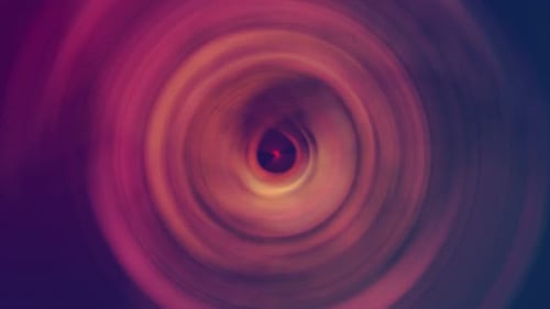 Abstract Orange Circles Tunnel Motion Background