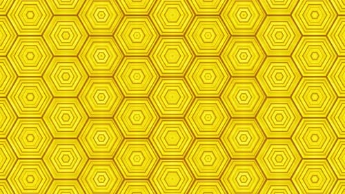Gelber sechseckiger Hintergrund