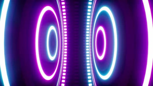 Concentric Neon Lamps Vj Loop