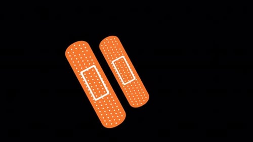 Bouncing Animated Bandage Icons for Healthcare Projects