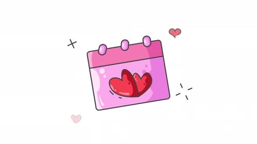 Animated Love Calendar with Hearts