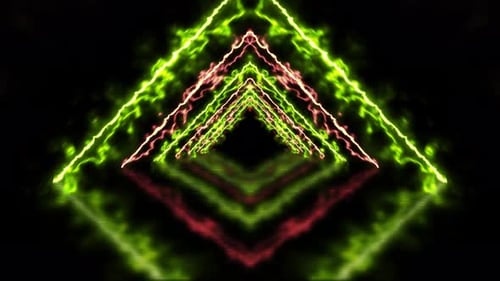 Túnel VJ de luz de néon