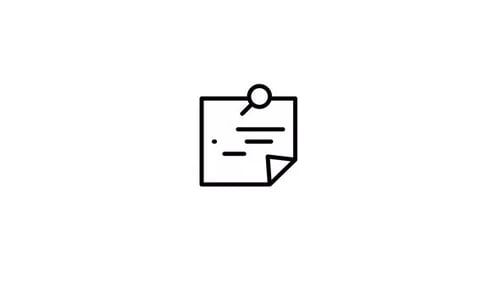 Animated Document Search Icon Line Art
