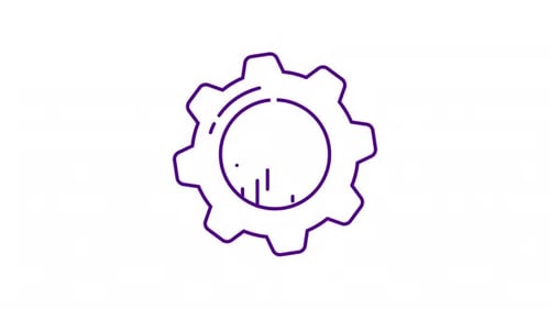 Minimalist Gear and Growth Graph Line Animation