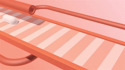 Seamless Animation of Pill on Medical Conveyor Belt System