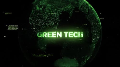 Green Tech On Technologic Earth Surrounded By A Network Of Graphics Effects
