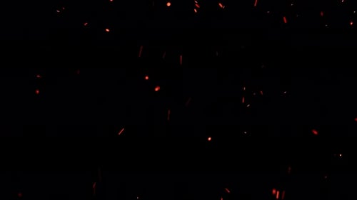 Rising Fiery Red Orange Embers Abstract Background Effect