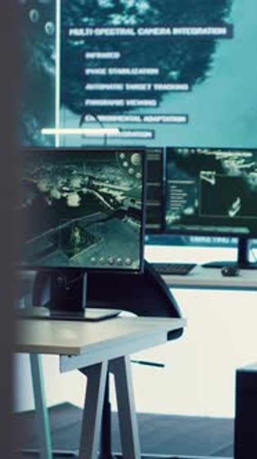 Vidéo verticale Un quartier général vide des services secrets militaires est utilisé pour suivre les menaces