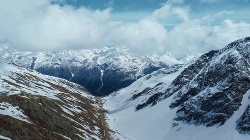 Drone Shot of Mountain Road on High Altitude