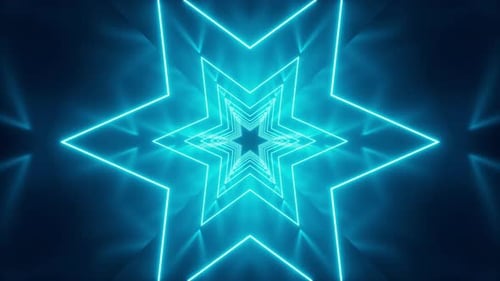 Abstract neon tunnel, 3d rendering.