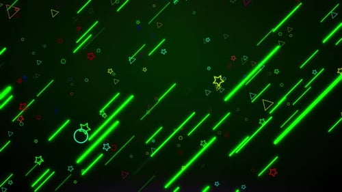 Abstract Colorful Neon Lines Background Loop V5