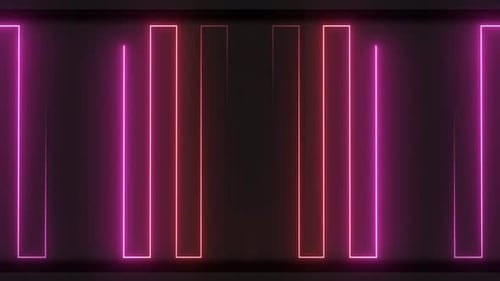 Animated Neon Lines Rhythmic Up and Down Background