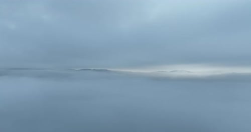Aerial View of Thick, White Clouds in Sky