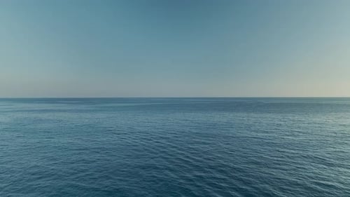 Aerial View Tranquil Seascape Mesmerizing Ocean Horizon