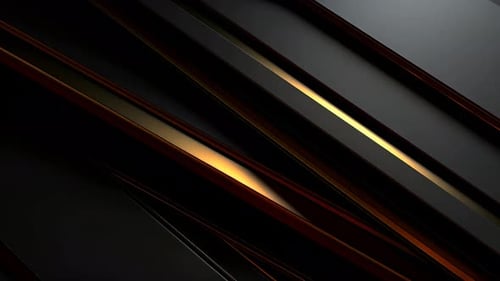 Sleek Abstract Geometric Lines Motion Background With Golden Accents