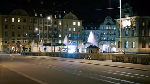 City Trams with Long Exposure at Night