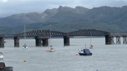 Pont de Barmouth Beach, au nord du Pays de Galles