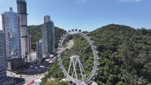Amazing Ferris Wheel At Balneario Camboriu In Santa Catarina Brazil.