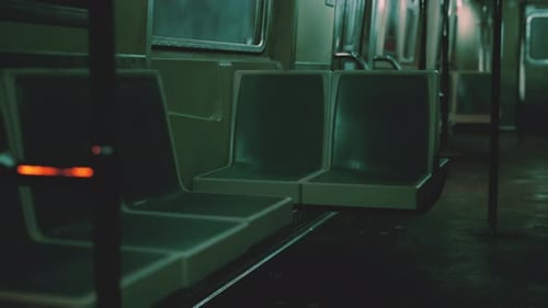 Empty Seats in a Subway Car