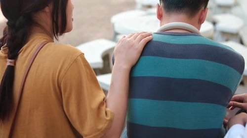 Caring Friends Offering Comfort and Support