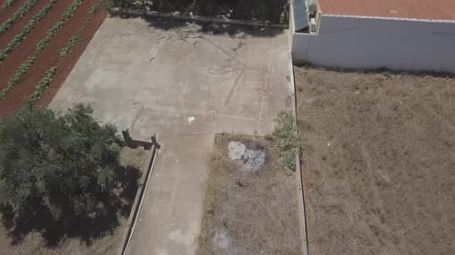 Aerial video of a hotel on the island of Crete in the town of Malia, Greece