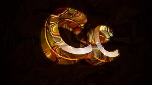 Dynamic Fluid Gold Ampersand Symbol Reveal
