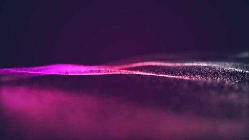 Abstract Digital Particle Wave Background Animation