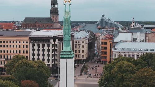 Statue of Liberty Milda the Symbol of Freedom of Latvia
