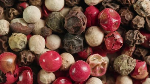 Mixed Peppercorns Close Up, Cooking Food Spice