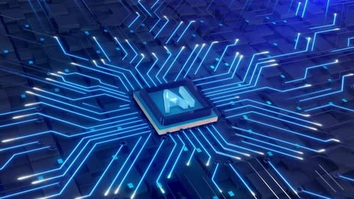 L'IA contrôle le réseau mondial Robot Hand Point Earth Cyberspace Robotique 3D Terre HUD Artificiel