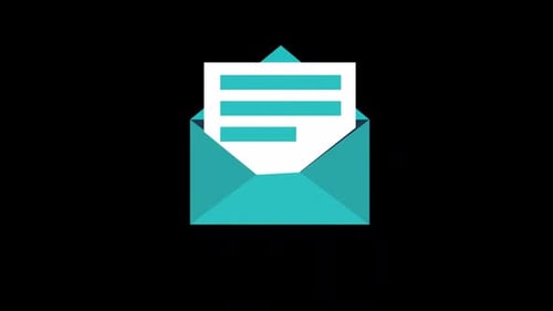 Animação de abertura de e-mail em Alpha