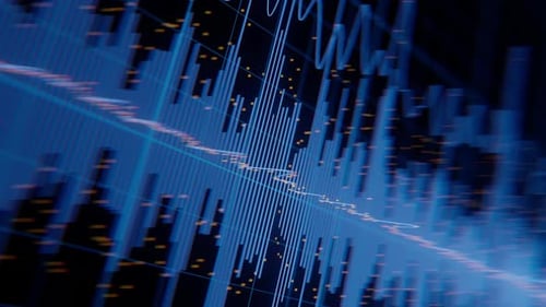 Big Data | Son | Animation graphique complexe | Cyberespace de l'Audio | Technologie d'IA | Graph numérique futuriste