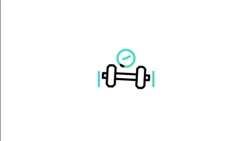 Health and Fitness Time Progress Icon Animation
