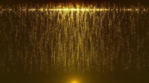 Fond abstrait de luxe avec des particules dorées chatoyantes qui tombent et brillent. Superpositions de vidéos
.
