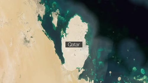 Global Map Zoom Animation to Qatar