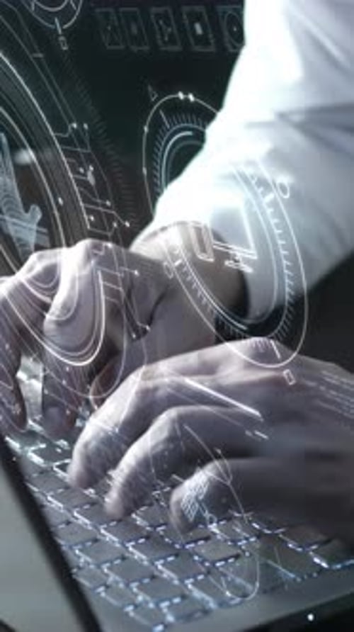 Futuristic HUD Digital Interface Data Animation