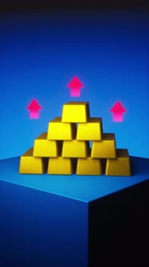 Rising Gold Bars - Investment Growth