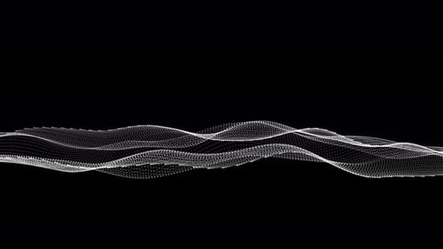 Abstract Digital Wave Point Cloud Flowing Loop