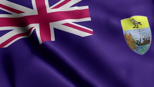 Waving Flag of Saint Helena Animation